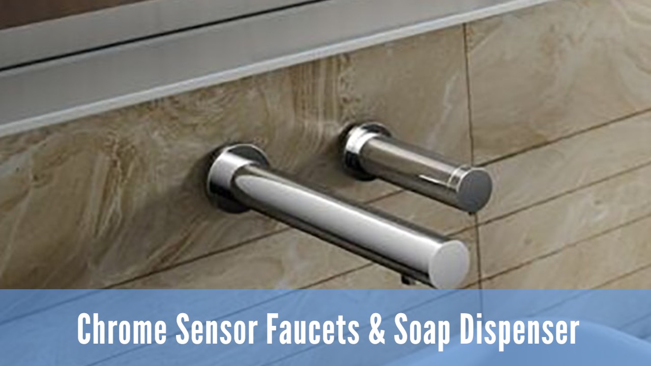 Chrome-Touchless-Faucets-and-Chrome-Touchless-Soap-Dispensers